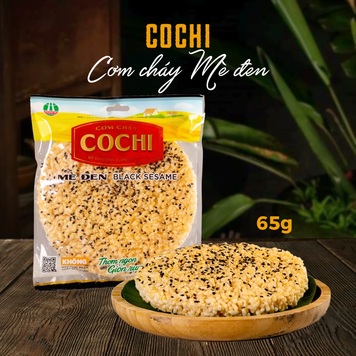Cơm cháy Cochi mè đen 65 g
